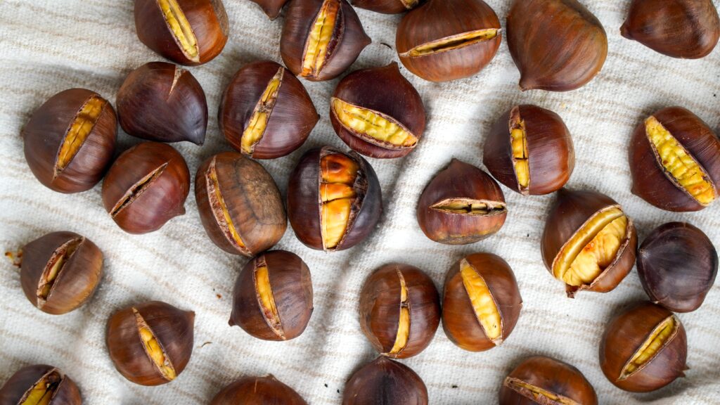 chestnuts in tea towel