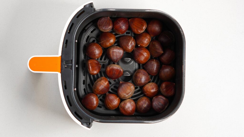 chestnuts in air fryer basket