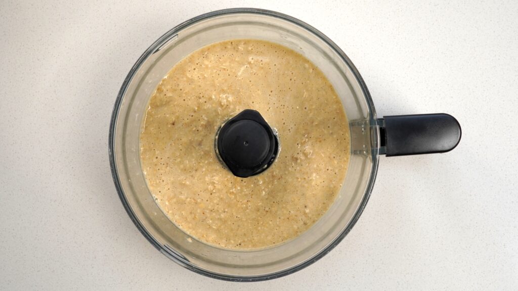 gingerbread Banana bread blended in a food processor