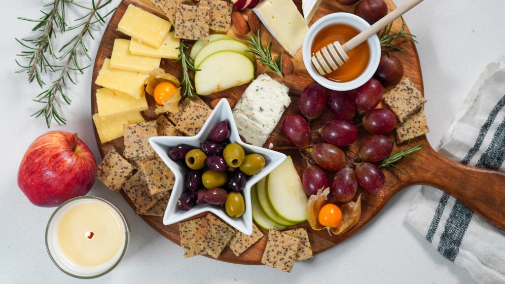 cheese and crackers glazing board